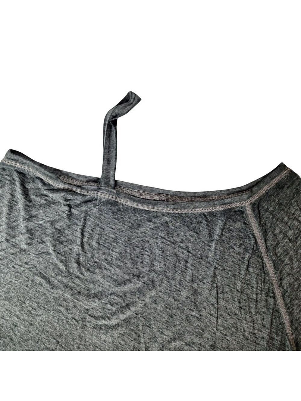 Cato Plus Size 18 20W Gray One Shoulder Active Top